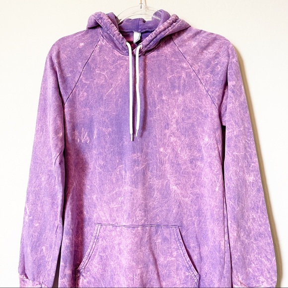 American Apparel Tie-Dye Acid Wash Hoodie Sweatshirt - Picture 3 of 8
